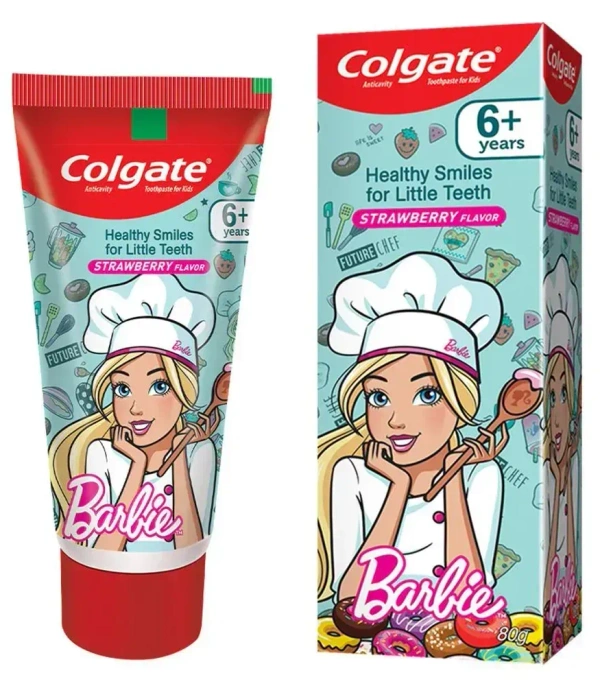 Colgate Kids Barbie (6+ Years) Strawberry Flavor Anticavity Toothpaste, 80g - 80g