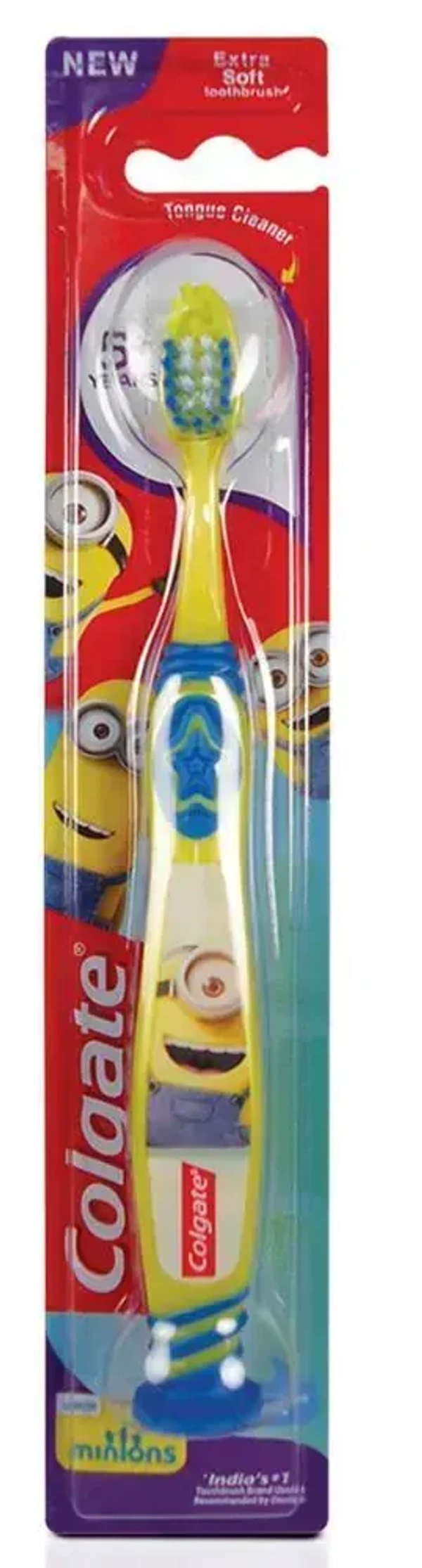 Colgate Kids Minions (5+ Years) Extra Toothbrush With Togue Cleaner, 1 pcs - 1 pcs