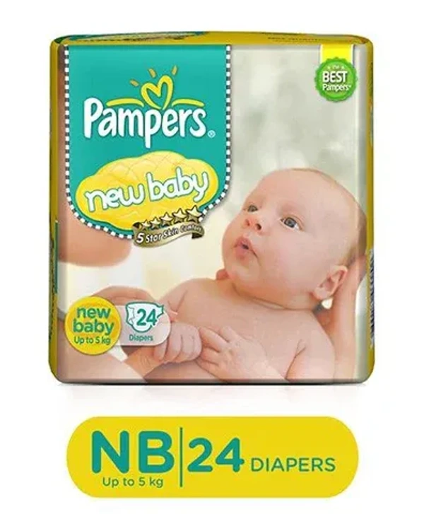 Pampers New Baby Diapers New Born Size, 24 Pieces - 24 Nos