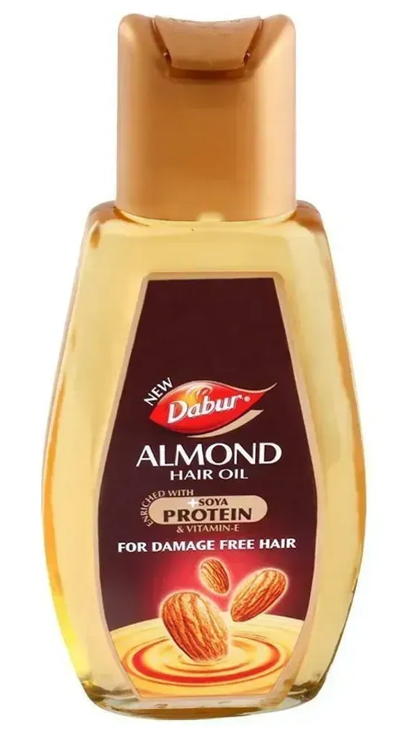 Dabur Almond Hair Oil Soya Protein& Vitamin, 200 ml - 200 ml