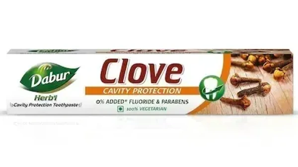 Dabur Herb'l Clove Cavity Protection Toothpaste, 100g - 50g