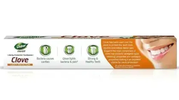 Dabur Herb'l Clove Cavity Protection Toothpaste, 100g - 50g