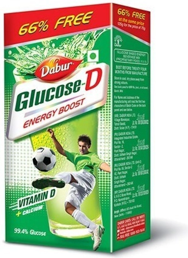 Dabur Glucose-D - Energy Boost With Vitamin D, 125g - 125g