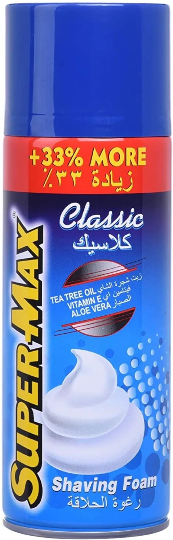 Super Max Super-Max Foam Classic Shaving, 400ml - 400ml