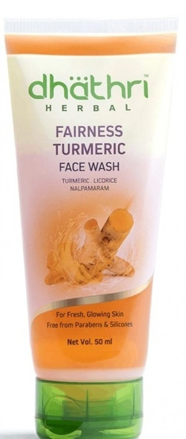 Dhathri Herbal Fairness Turmeric Facewash, 50 ml