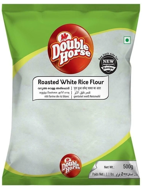 Double Horse Roasted White Rice Flour, 500g - 500g