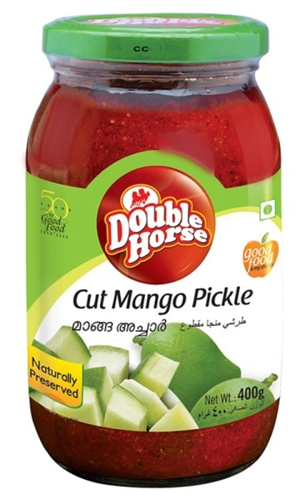 Double Horse Cut Mango Pickle, 400g - 400g