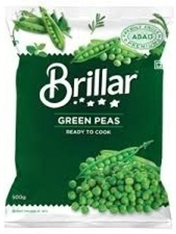 Brillar Green Peas Ready To Cook Pouch, 500g - 500g