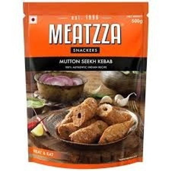 Meatzza Mutton Seekh Kebab, 500g - 500g