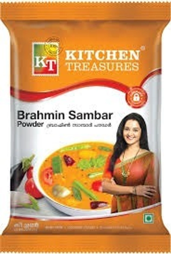 Kitchen Treasures Brahmin Sambar Powder Pouch, 100g - 100g
