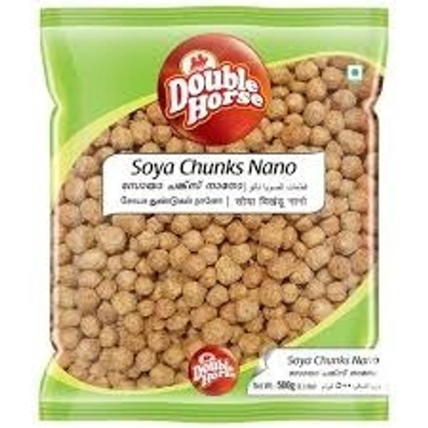 Double Horse Soya Chunks Nano Pouch, 200g - 200g