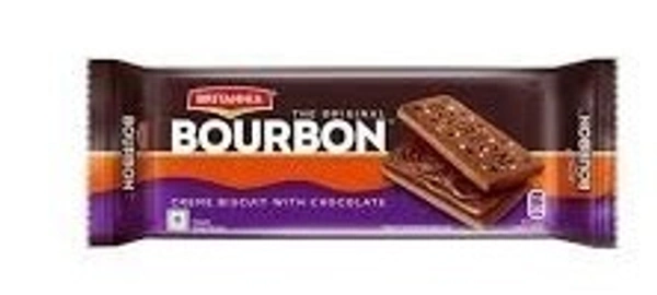 Britannia Biscuits Bourbon Chocolate Cream Biscuit, 100g - 100g