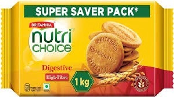 Britannia Nutri Choice Digestive Hi Fibre Super Saver Pack, 1 kg - 1Kg
