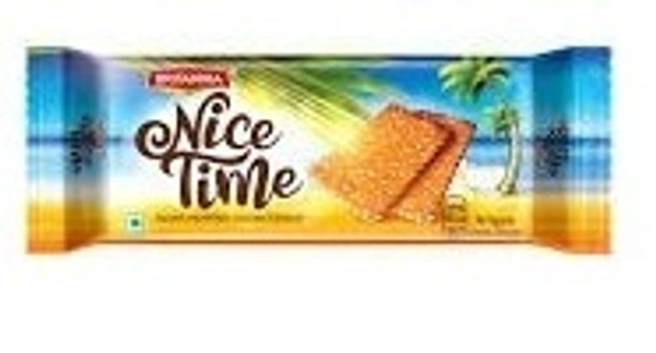 Britannia Nice Time Sugar Showered Coconut Biscuit, 73g - 73g