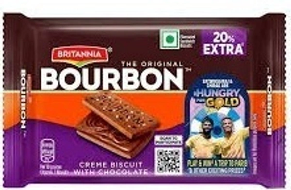 Britannia Bourbon The Original Biscuits, 60g - 60g