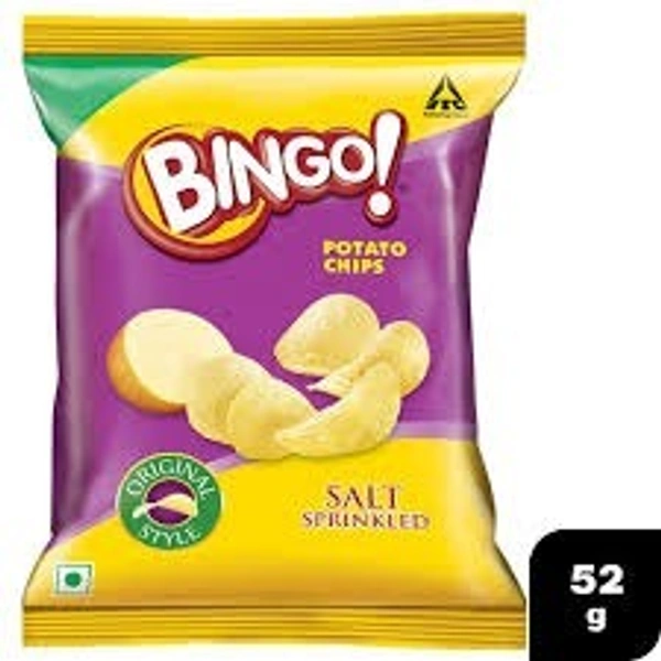 Bingo Potato Chips Salt Sprinkled, 52g - 52g