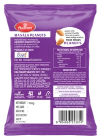 Haldiram's Indian Snacks Masala Peanuts, 55g - 55g
