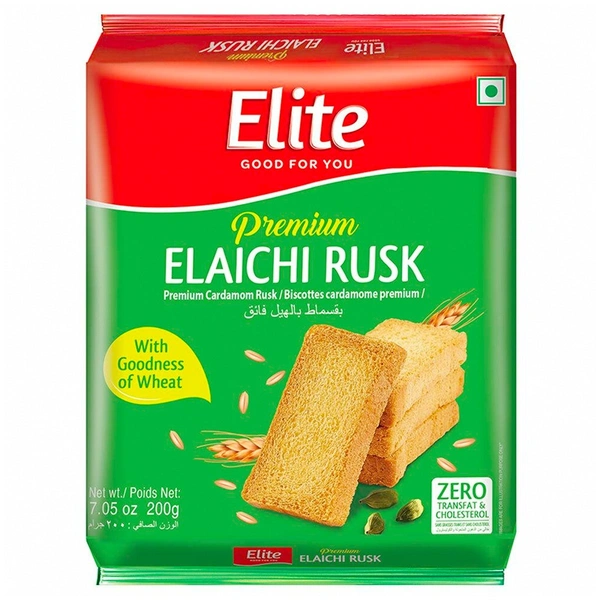 Elite Premium Elaichi Rusk, 218g - 200g