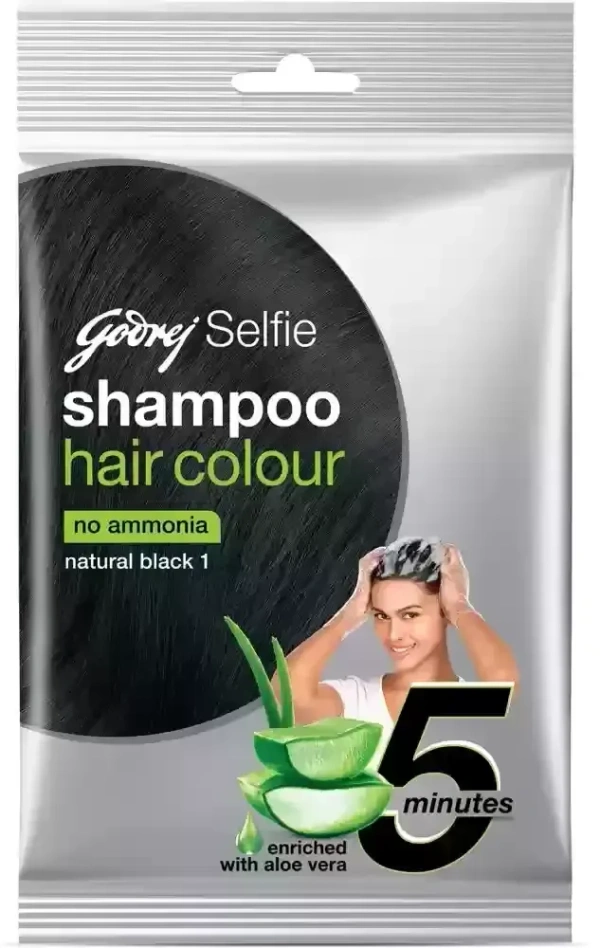 Godrej Expert Easy Shamboo Based Hair Colour (Natural Black 1), 10 ml - 10 ml