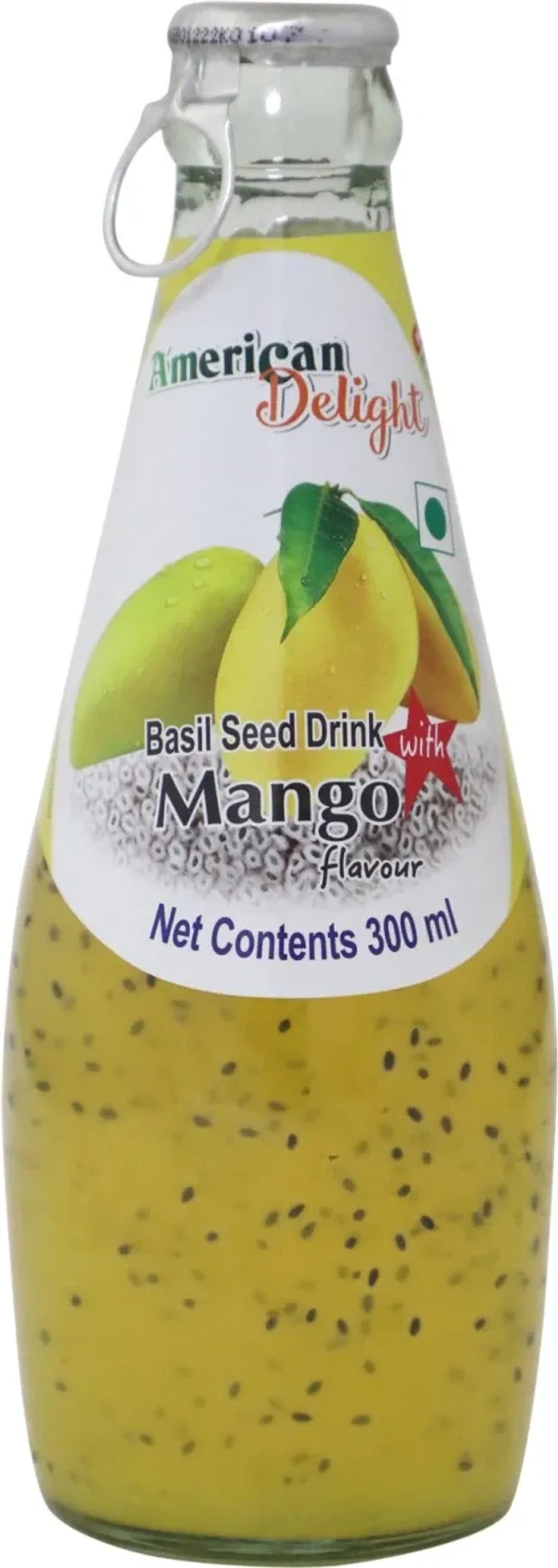 American Delight Basil Seed Drink Mango Flavour,  290ml Bottle - 300ml