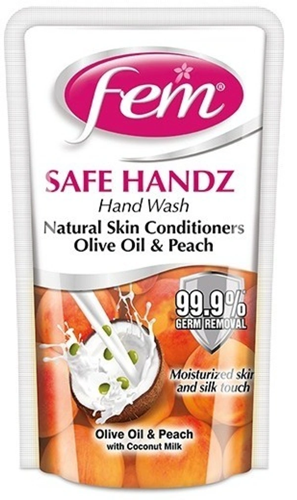Fem Soft Handz Olive Oil& Peach Hand Wash, 185 ml