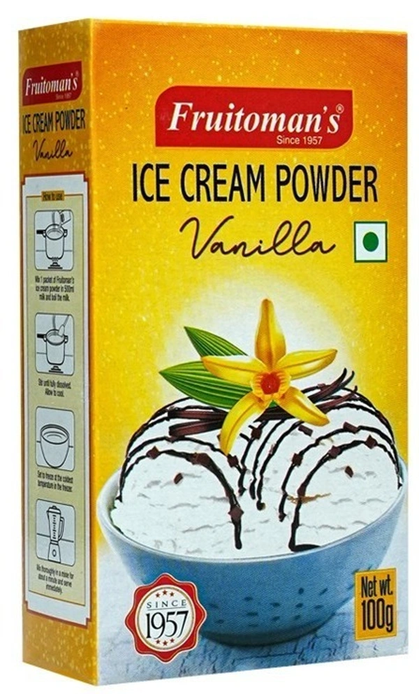 Fruitoman's Ice Cream Powder Vanilla, 90g - 90g