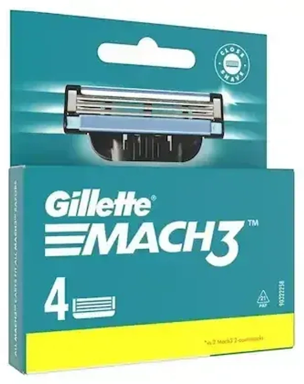 Gillette Mach 3 Razor Cartridge 4 pcs, 4 pcs - 4 pcs