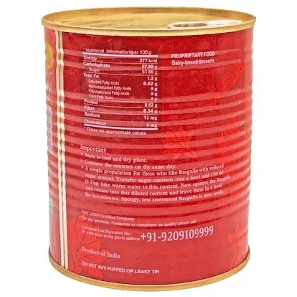 Haldiram's Haldiram Rasgulla, 1 kg - 1 Kg