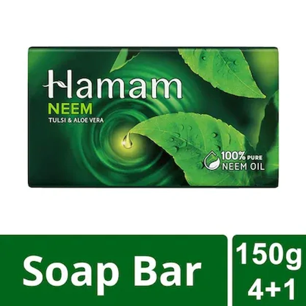 Hamam Neem Tulasi Aloe Vera Soap, 150gm ( Pack of 4) - 150gm