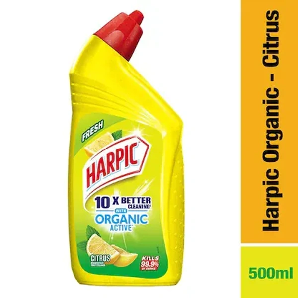 Harpic Organic Active Toilet Cleaner Citrus, 500ml - 500ml