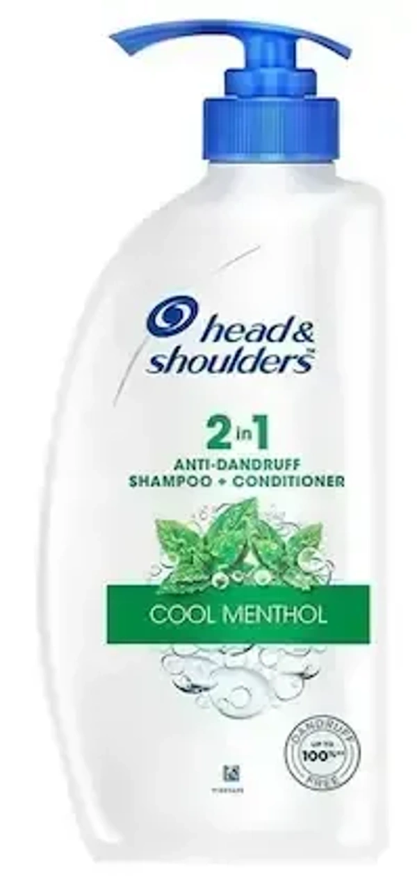 Head & Shoulders Head& Shoulders 2 in 1 Cool Menthol Anti Dandruff Shampoo + Conditioner, 650 ml - 650 ml