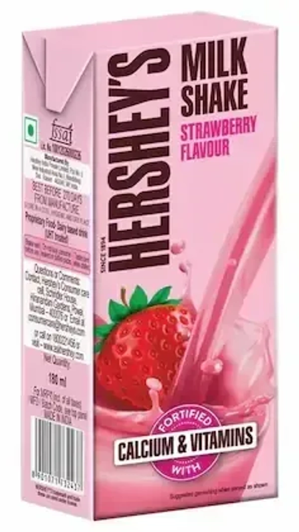 Hershey's Hersheys Milk Shake Strawberry, 200ml - 200ml