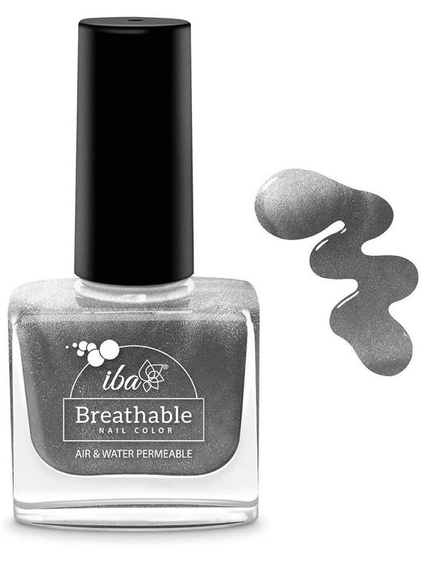 Iba Breathable Nail Color B22 Sparkling Silver, 9 ml - 9 ml