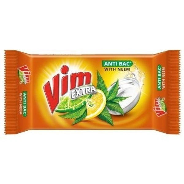 Vim Extra Dishwash Bar Anti Bac With Neem, 130g - 130g
