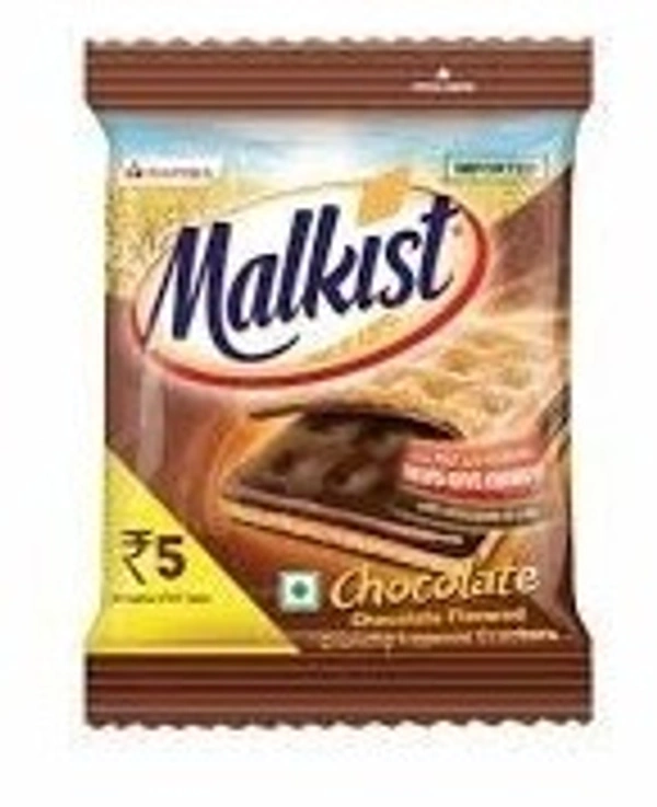 Malkist Chocolate Flavoured Crunchy Layered Crackers Pouch, 20g - 23g