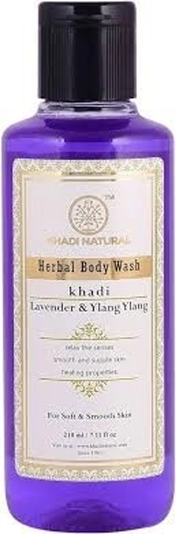 Khadi Herbal Lavender and Ylang Ylang Body Wash, 210 ml - 210 ml