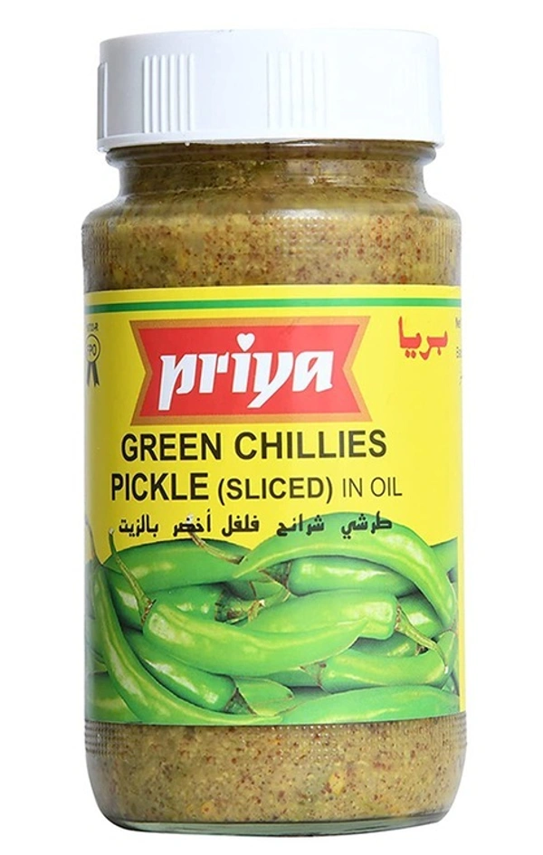 Priya Green Chilli Sliced Withoutgarlic, 400g - 400g