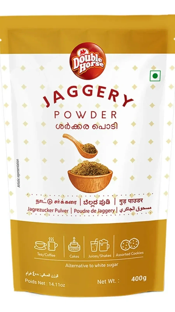 Double Horse Jaggery Powder Pouch, 400g - 400g