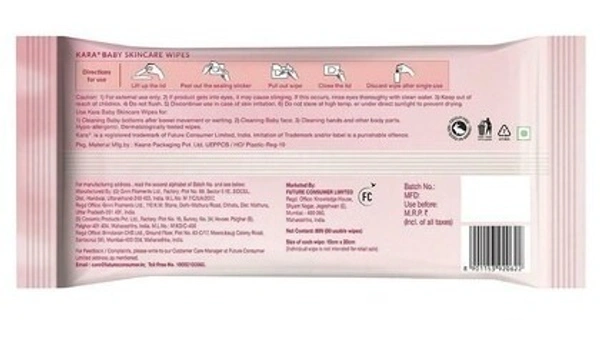 Kara Baby Skincare Wipes 80 Leaves