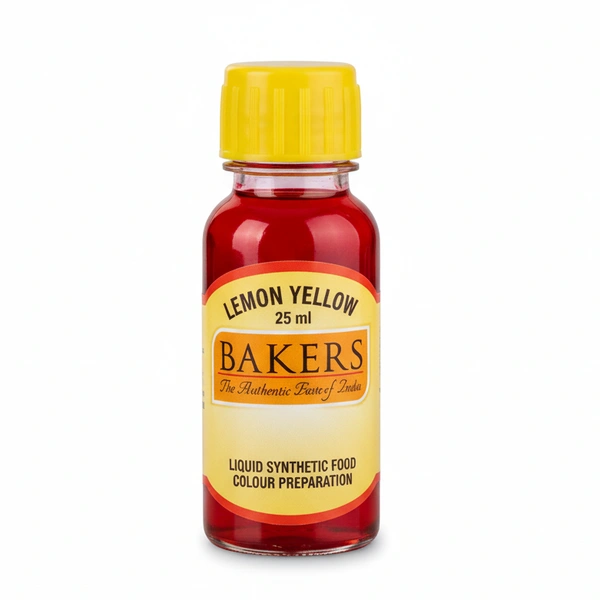 Bakers Lemon Yellow - Liquid Synthetic Food Color, 25ml - 25ml