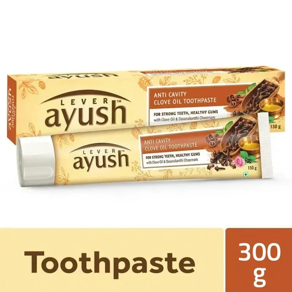 Lever Ayush Anti Cavity Clove Oil Toothpaste, 300g - 300g
