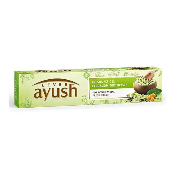 Lever Ayush Freshness Gel Cardamom Toothpaste, 80g - 80g