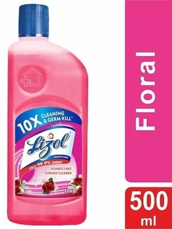 Lizol Disinfectant Floral Surface Cleaner Bottle, 500 ml - 500 ml