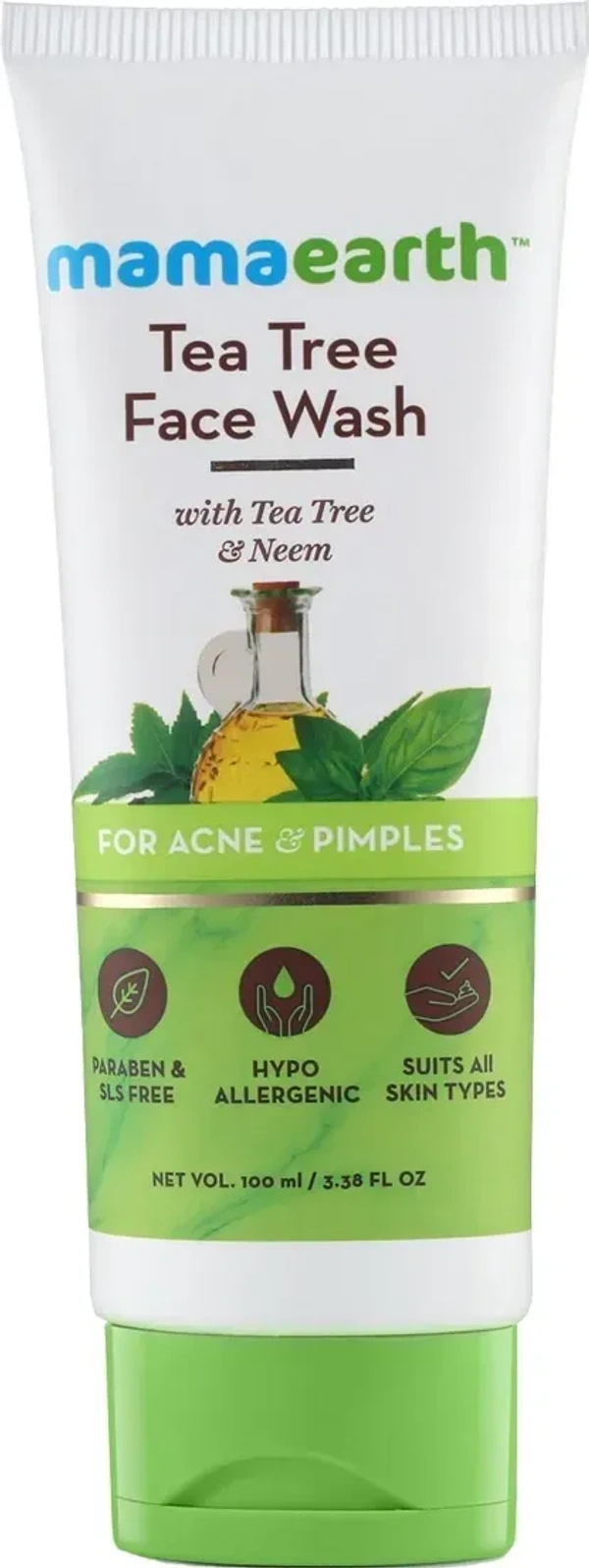 Mamaearth Tea Tree Face Wash For Acne& Pimples (Tea Tree& Neem), 100 ml