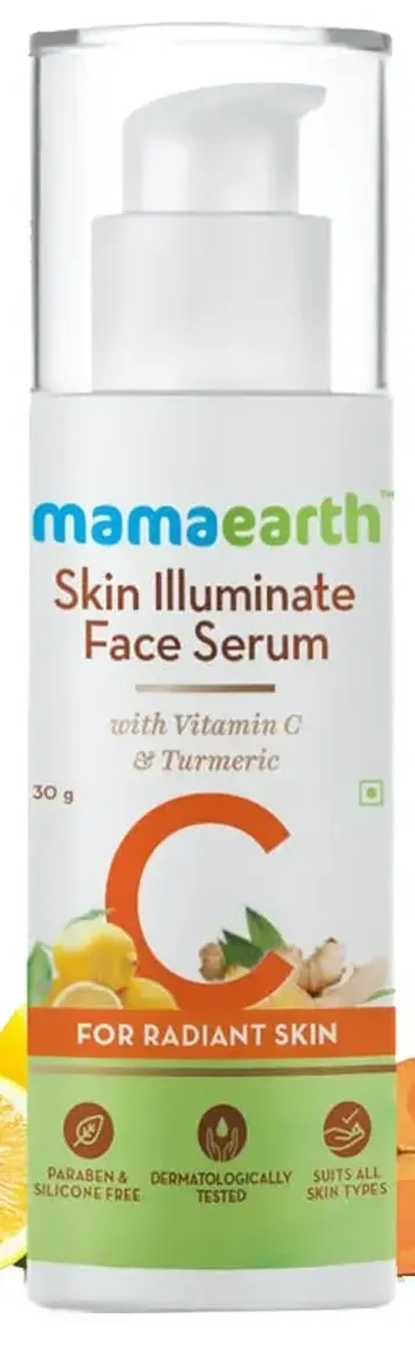 Mamaearth Skin Illuminate Vitamin C Serum For Radiant Skin with High Potency Vitamin C& Turmeric, 30g - 30g