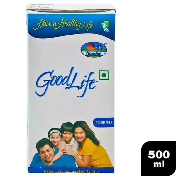 Nandini GoodLife UHT Treated Toned Milk, 500 ml Carton - 500ml