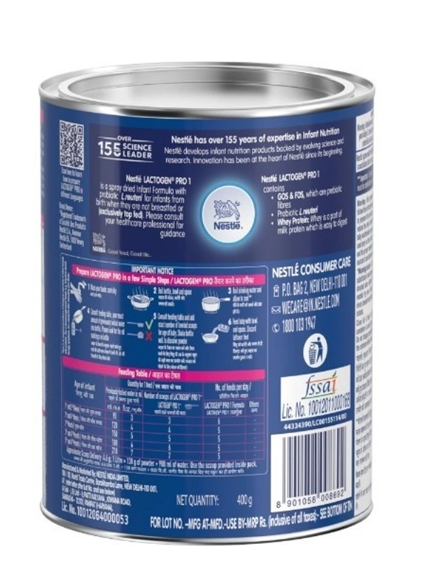 Nestle Lactogen 1 Tin, 400g - 400g