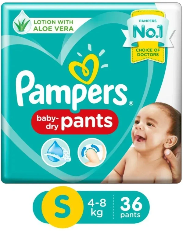 Pampers Diaper Pants Lotion with Aloe Vera - Small - 36 Pants - 36 Pants