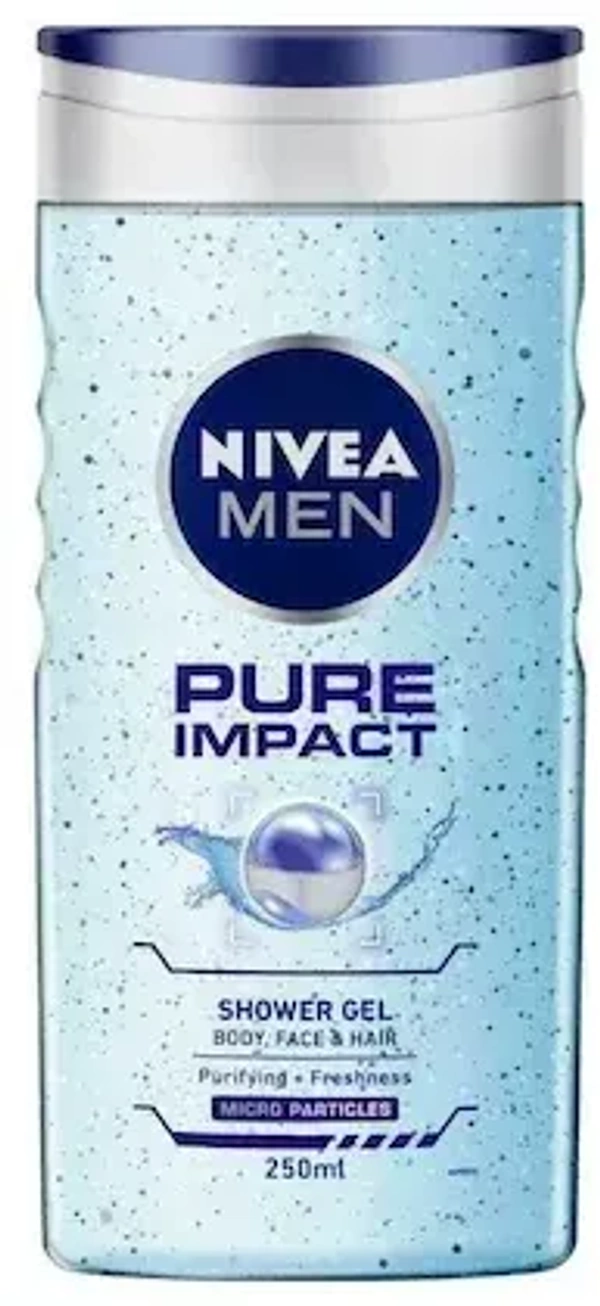 Nivea Men Pure Impact Shower Gel (Body), 250 ml - 250 ml