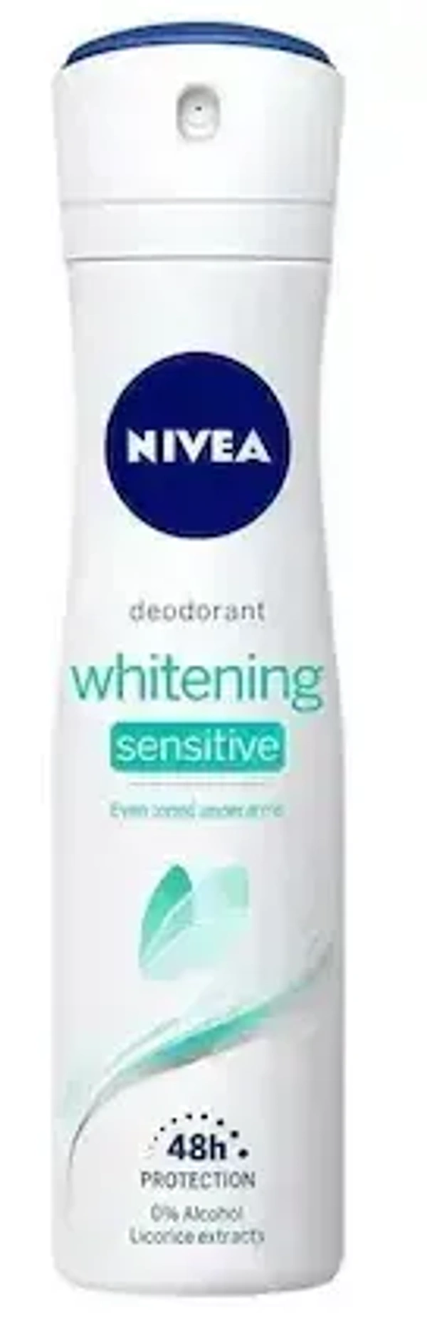 Nivea Deodorant Whitening Sensitive 48h, 150 ml - 150 ml